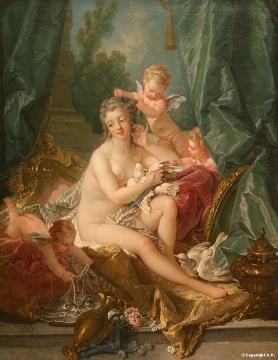 BOUCHER François, La toilette de Vénus, 1751, h/t, 85 x 108 cm, Metropolitan Museum of Art, http://www.insecula.com/oeuvre/O0026920.html.